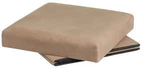 Poggiapiedi in velluto marrone chiaro Estela - Casa Selección