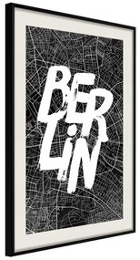 Poster  Negative Berlin [Poster]  Cornice Quadri Cornice nera con pass-partout, Larghezza x Altezza Home decor 30x45