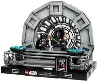 Lego 75352 star wars diorama sala del trono dellimperatore, set duello spade laser, 40 anniversario del ritorno dello jedi