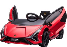 Macchina Elettrica per Bambini 12V con Licenza Lamborghini Sian FKP 37 Rossa...