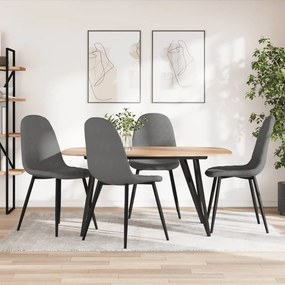 Sedie Da Pranzo 4 Pz Grigio Chiaro İn Velluto /