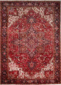 Heriz Tappeto persiano 340x250 Rosso (Iran) Annodato A Mano
