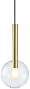 Lampadario a sospensione con filo NIKO 1xG9/9W/230V diametro 15 cm oro