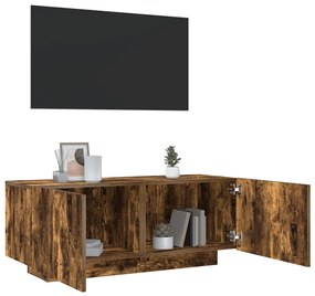 Mobile Tv Rovere Fumo 100x35x40 Cm İn Legno Multistrato /