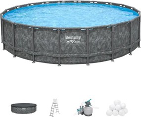 Bestway 561JZ Set piscina fuori terra APX 365 con misure da 671x132 cm