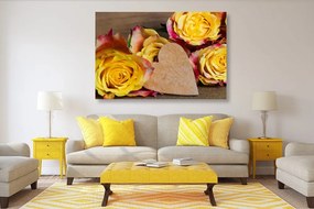 Quadro su tela – Rose gialle di San Valentino