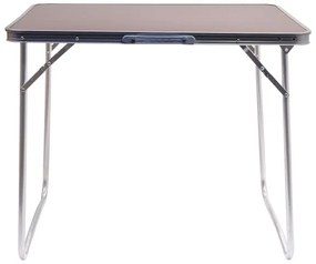 Tavolo da campeggio pieghevole marrone/cromo