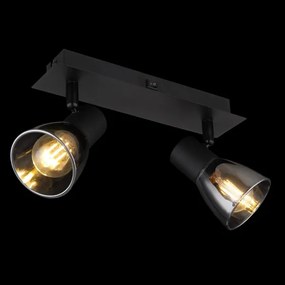 Globo 54307-2 - Faretto da parete CLAUDE 2xE14/40W/230V nero