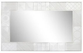 Specchio da parete DKD Home Decor 154 x 4 x 94 cm Legno Bianco Legno di mango Rombos Moderno