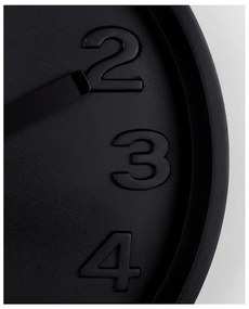 Orologio da parete in calcestruzzo nero con lancette nere Calcestruzzo - Zuiver