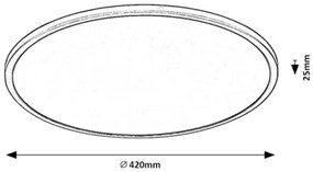 Rabalux 71157  - Plafoniera LED dimmerabile EZIO LED/22W/230V 3000K 42 cm