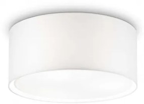Ideal Lux -  WHEEL PL3 - Plafoniera  - Paralume in lamina di PVC rivestita di tessuto. Montatura circolare in metallo smaltato. Colore: bianco. Diametro: Ø 505 mm.