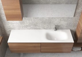 Specchio bagno 155cm pensile contenitore a sinistra | SP-155S - KAMALU