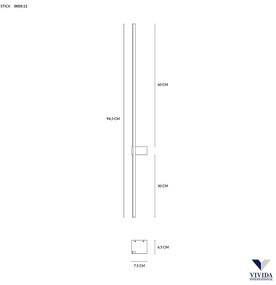 Stick luce da parete 10w 3000k