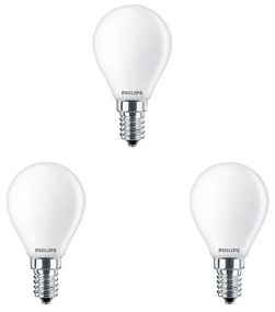 3-pack Lampadina LED 4,3W Vetro Corona (470lm) E14 - Philips