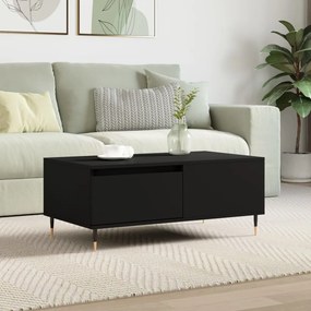 Tavolino Da Salotto Nero 90x50x36,5 Cm İn Legno Multistrato /