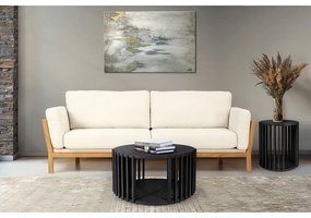 Tavolino nero , ø 53 cm Drum - Woodman