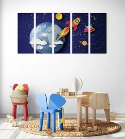 Quadri 5 pezzi – Verso lo spazio