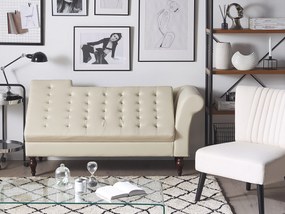 Chaise longue con contenitore beige chiaro PESSAC Beliani