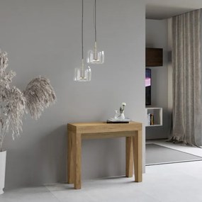 Consolle 90x40 cm allungabile a 196 cm NAXY SMALL Quercia Natura