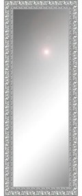 Specchio rettangolare in legno argento 125 x 40 cm