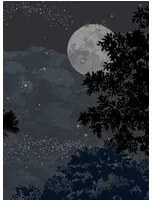 Isidore Leroy Carta da parati panoramica Eclipse Nocturne - Panel B