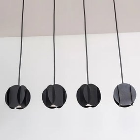 Lampadario sospeso su cavo GAMBIT 4x GU10/10W/230V, nero
