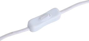 Lampada da tavolo retrò beige con paralume in tessuto - Captain