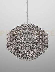 Giogali sospensione 85 cristallo nickel nero e cromo lucido 5 luci ...