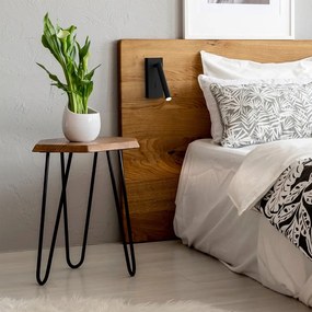 Lampada da parete nera, altezza 16,5 cm Clara - SULION