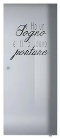Anta per porta scorrevole Sogno in vetro nero L 88 x H 215 cm sp.8 mm destra