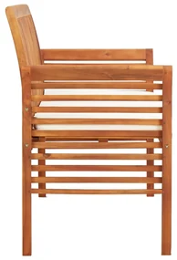 Panca da giardino a 3 posti 150 cm in legno massello di acacia