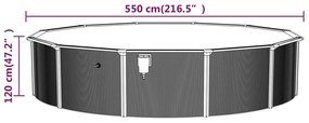 Piscina con Scaletta 550x120 cm