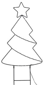 Solight 1V290 - Decorazione natalizia da esterno LED 85xLED/3xAA IP44, luce calda, alberello