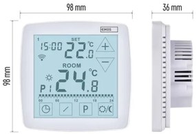 Termostato digitale wireless GoSmart 230V/16A, Wi‑Fi compatibile con Tuya