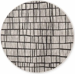 Tappeto da interno/esterno rotondo nero/color crema ø 160 cm Haringey Crouch – Ted Baker