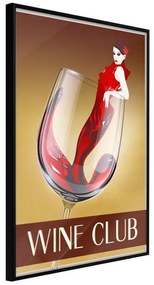 Poster  Woman is Like a Wine  Cornice Quadri Cornice nera, Larghezza x Altezza Home decor 20x30