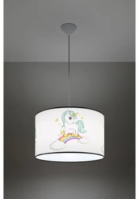 Sollux SL.1413 - Lampadario a sospensione per bambini UNICORN 1xE27/15W/230V diametro 40 cm