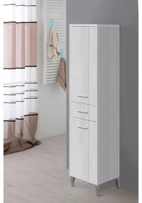 Colonna Portasciugamani a Terra 154 Cm Due Ante Un Cassetto Feridras "Stella" Grigio