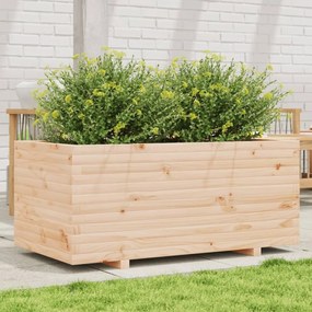 Fioriera Da Giardino 110x60x49,5 Cm İn Legno Massello Di Pino /