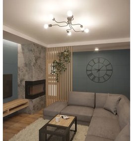 Sollux SL.1443 - Lampadario a plafone VECTOR 6xE27/15W/230V bianco