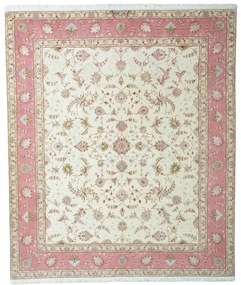 Tabriz Tappeto 290x250 Beige (Iran) Annodato A Mano