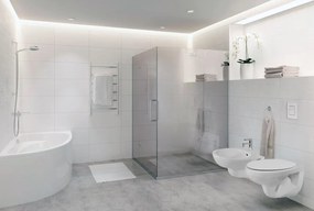 Coppia sanitari sospesi scarico a parete Island bianco WC: P 52 x L 36 x H 37.5 cm, bidet: P 50 x L 36 x H 37.5 cm