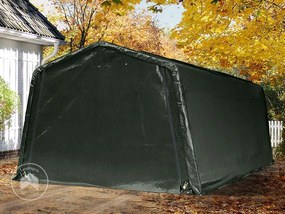 TOOLPORT Tenda garage 3,3x6,2m, Telo in PE, verde scuro - (8055)