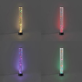 Tubo a bolle nero 90 cm con LED RGB - Zoop