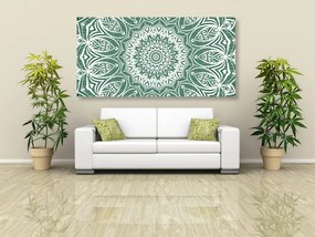 Stampa su tela – Mandala armonia su sfondo verde
