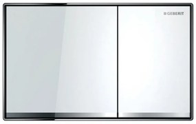 Placca di comando per wc sospeso GEBERIT SIGMA60 vetro bianco
