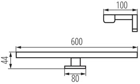 Kanlux 34934 - Illuminazione a LED per specchi da bagno ASTIM LED/12W/230V IP44 bianco