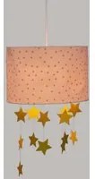 Paralume sospeso rosa con stelle 30xH20 cm