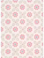 Little Greene Tapete Ditsy Block - Carmine